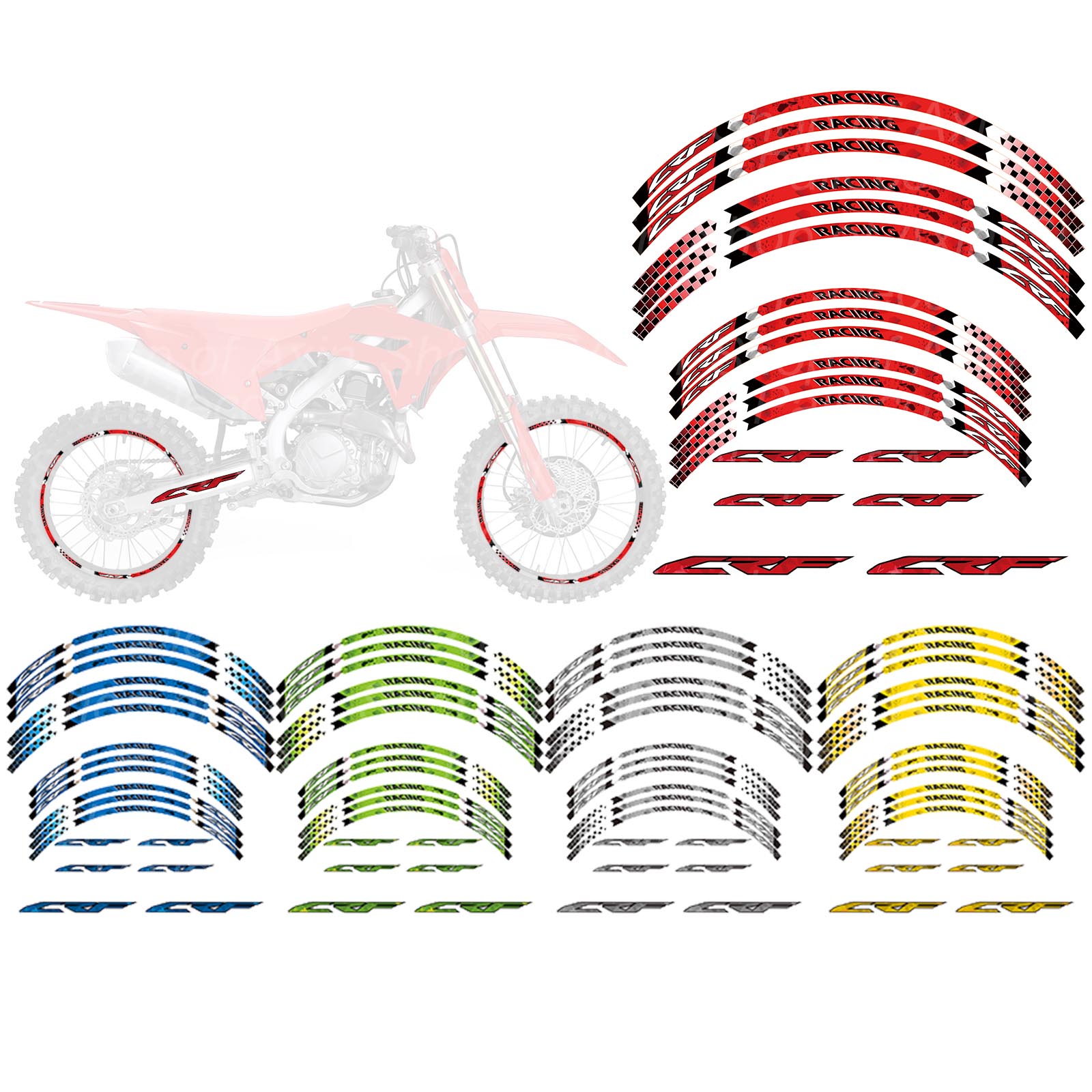 Motocross 21 &18& Rim Wheel Reflective Stripes ȥ C..